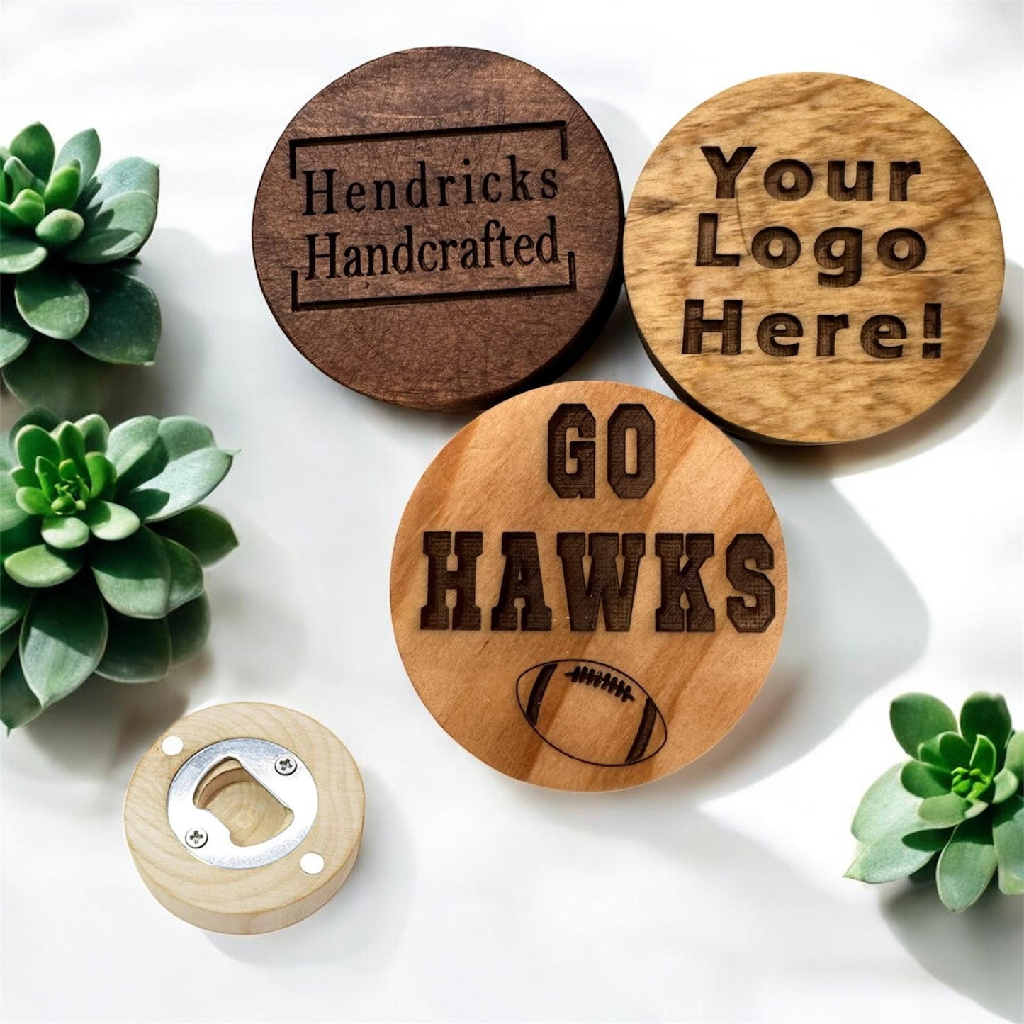 Magnetic Wooden Bottle Opener