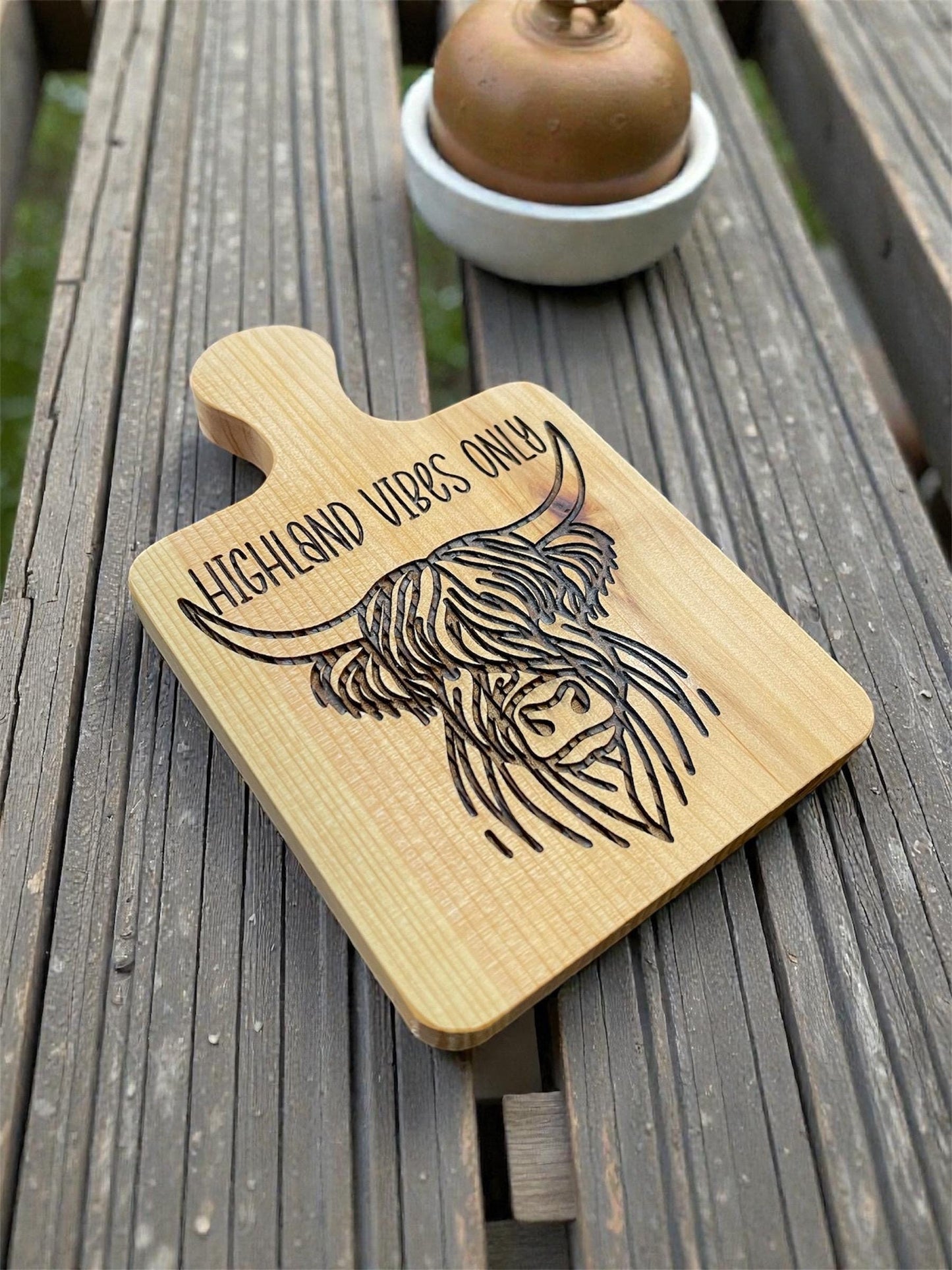 Cedar Coaster Set with Display Stand