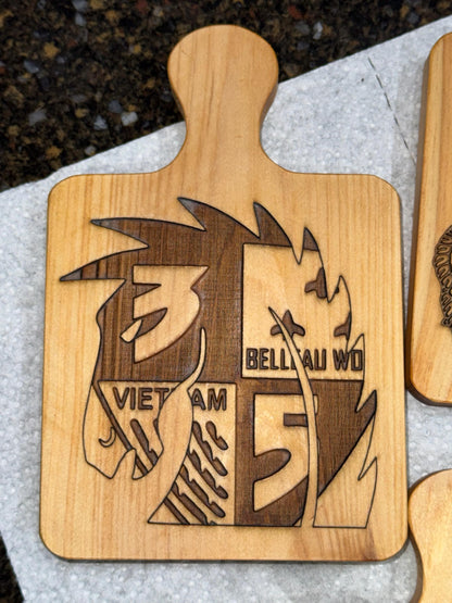 Cedar Coaster Set with Display Stand