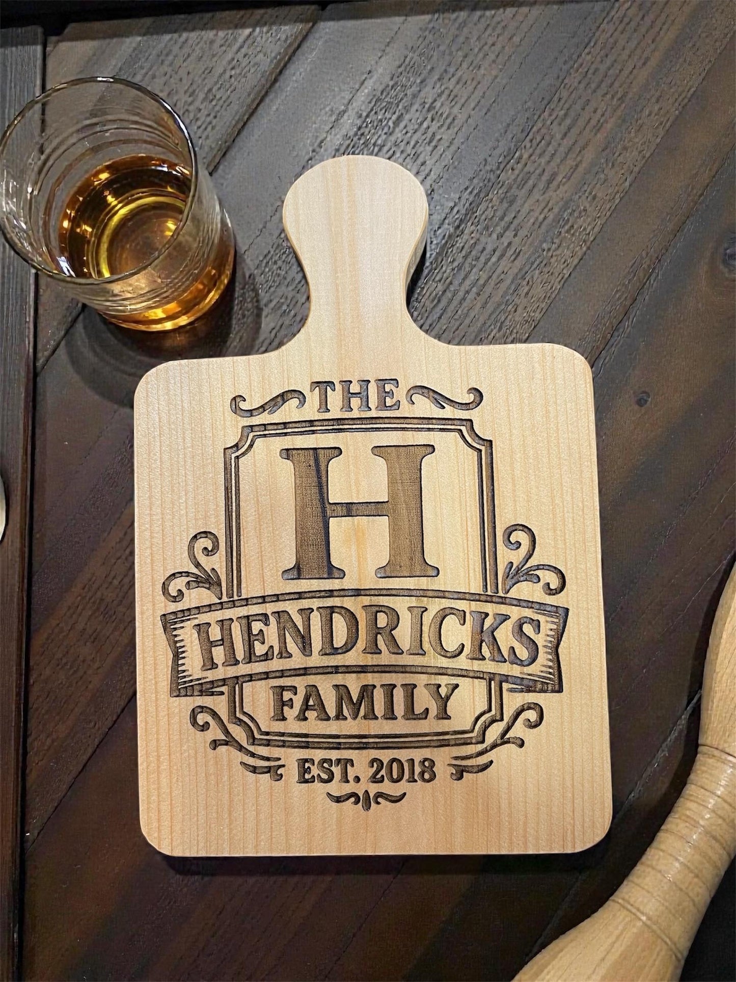 Cedar Coaster Set with Display Stand