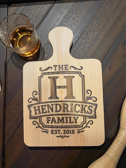 Cedar Coaster Set with Display Stand