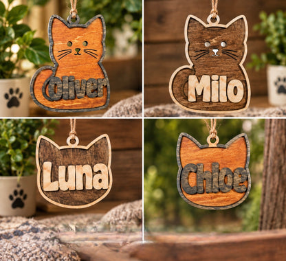 Personalized Wood Pet Ornaments