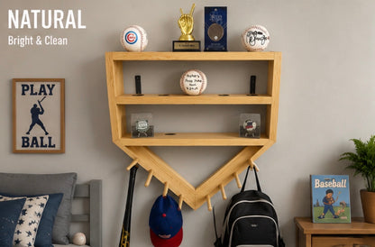 Home Plate Baseball Wall Shelf & Medal Holder