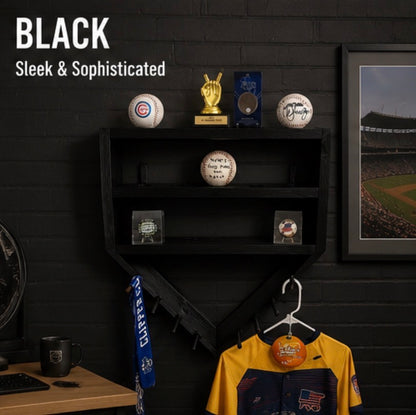 Home Plate Baseball Wall Shelf & Medal Holder