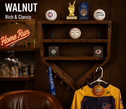 Home Plate Baseball Wall Shelf & Medal Holder
