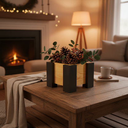 Fall decor on coffee table
