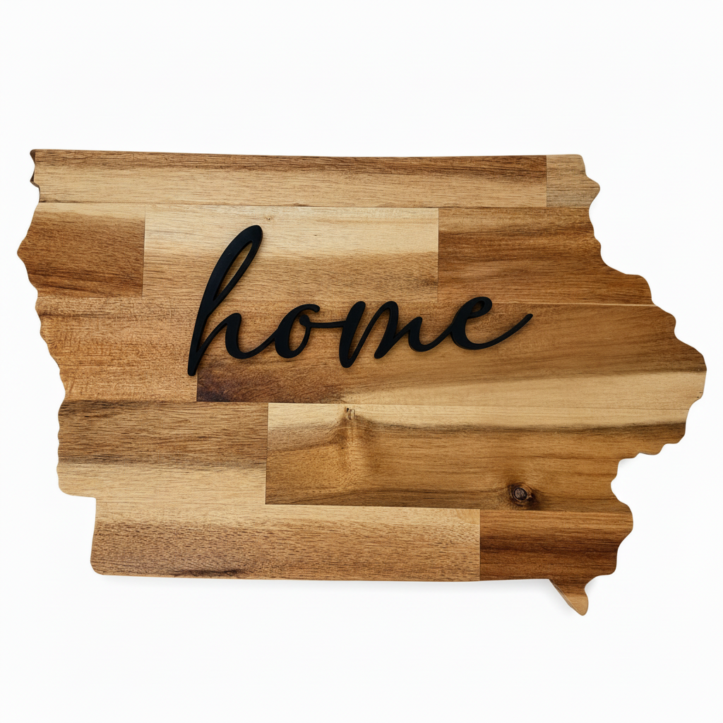 Where the Heart Is | Personalized State Wood Art