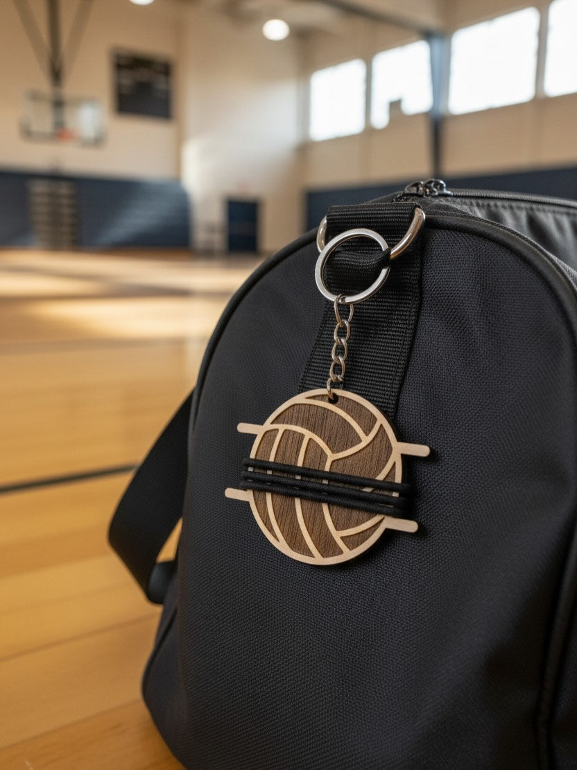 Sports hair tie keychain SVG file digital download laser cut template