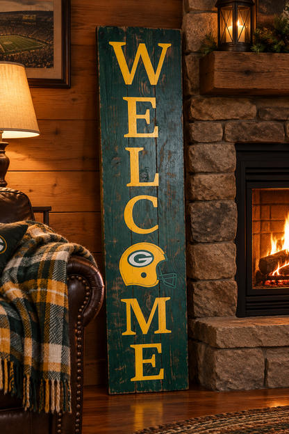 Packers Welcome Leaner - Cozy Living Room