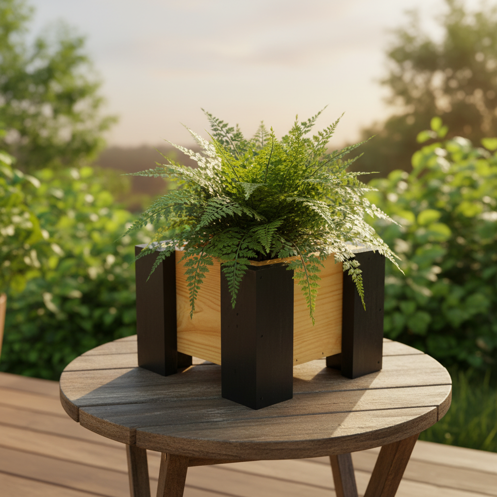 Patio with fern