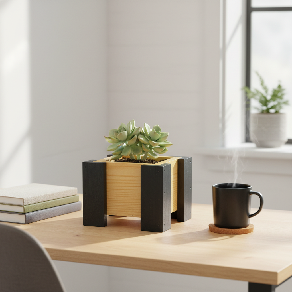 Succulent on desk
