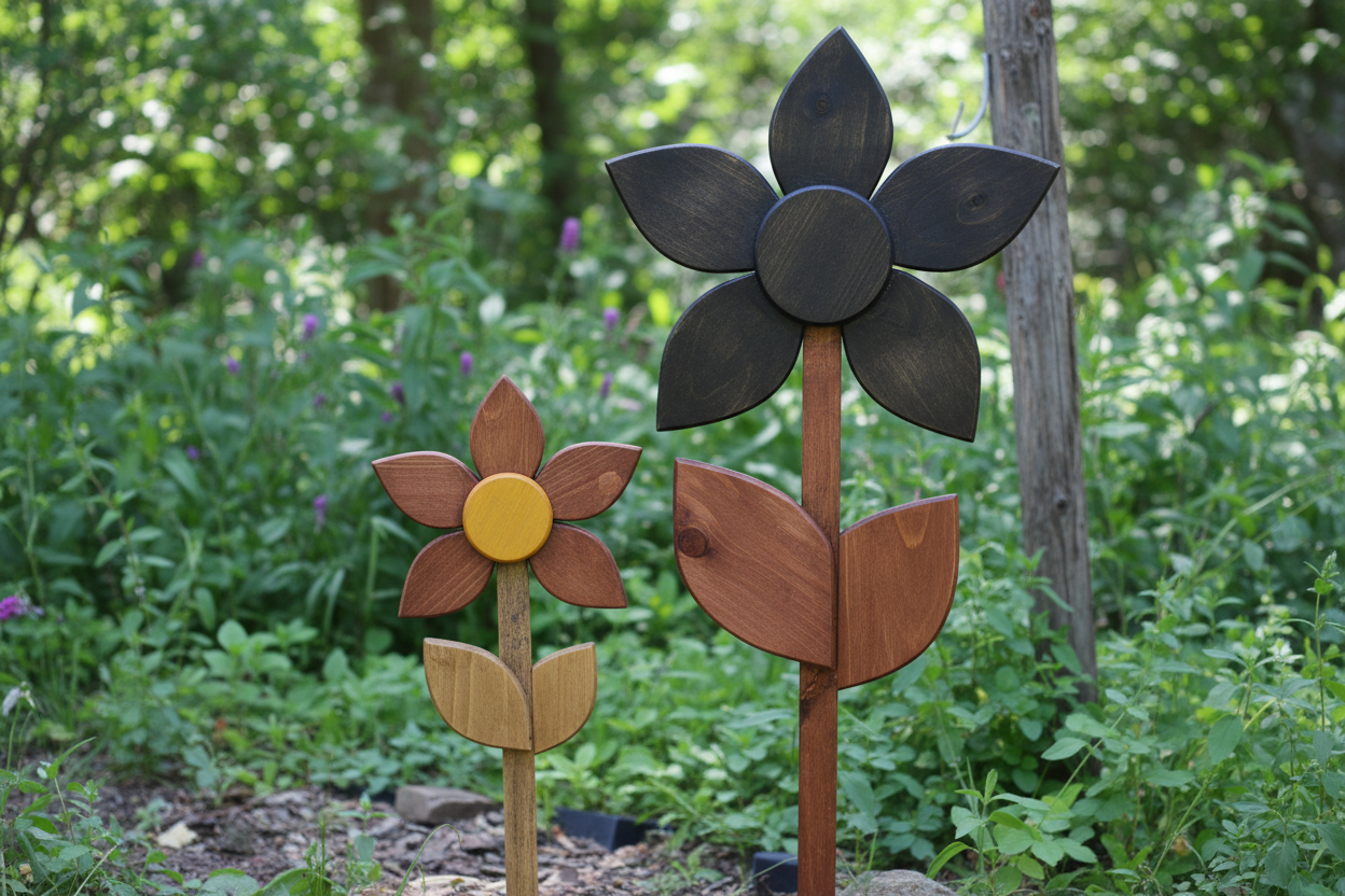 Wooden Garden Flowers - Backyard