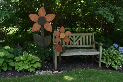 Wooden Garden Flowers - Garden Bench