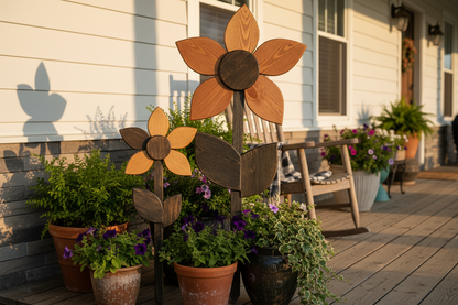 Wooden Garden Flowers - Porch
